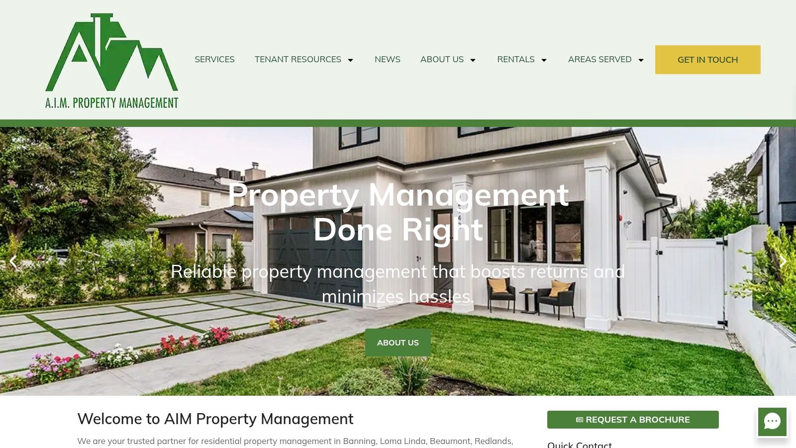 AIM PROPERTY MANAGEMENT COMPANY